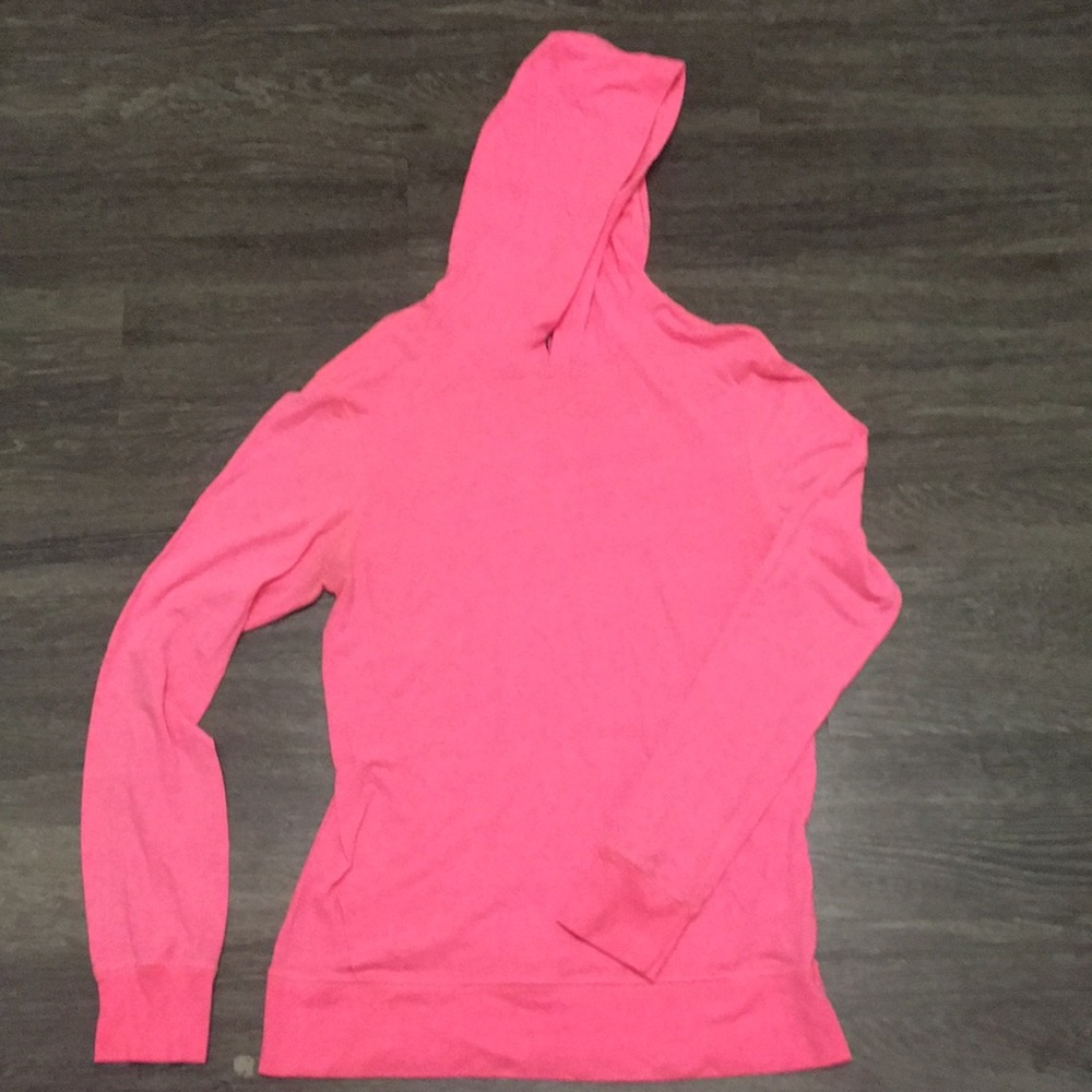 Bright pink cotton hoodie
